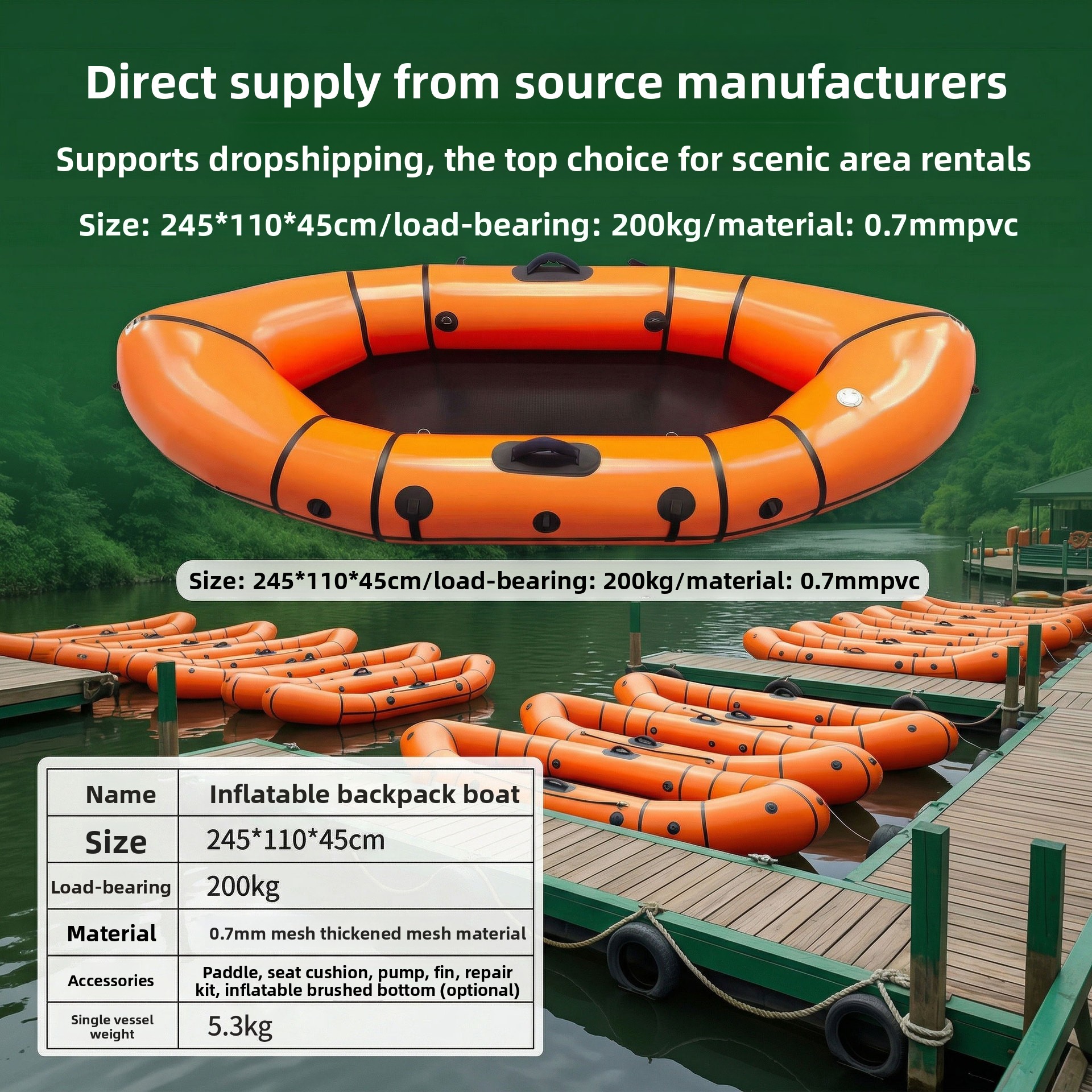 Inflatable Backpack Boat Singl - Fishing Backpack recensie en prijs