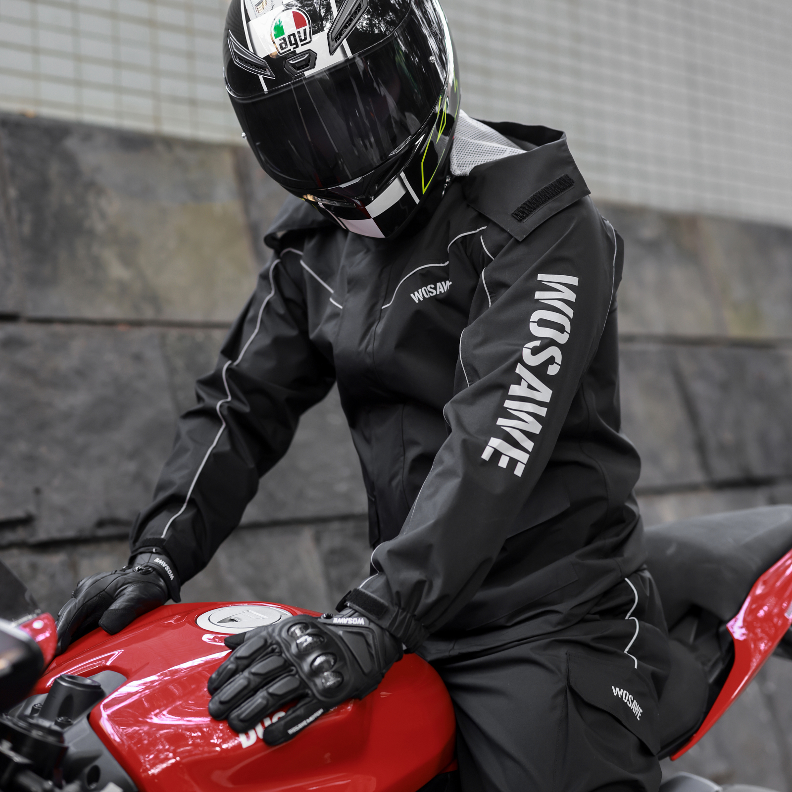 WOSAWE Motorcycle Raincoat Men - Fishing Rain Suit recensie en prijs