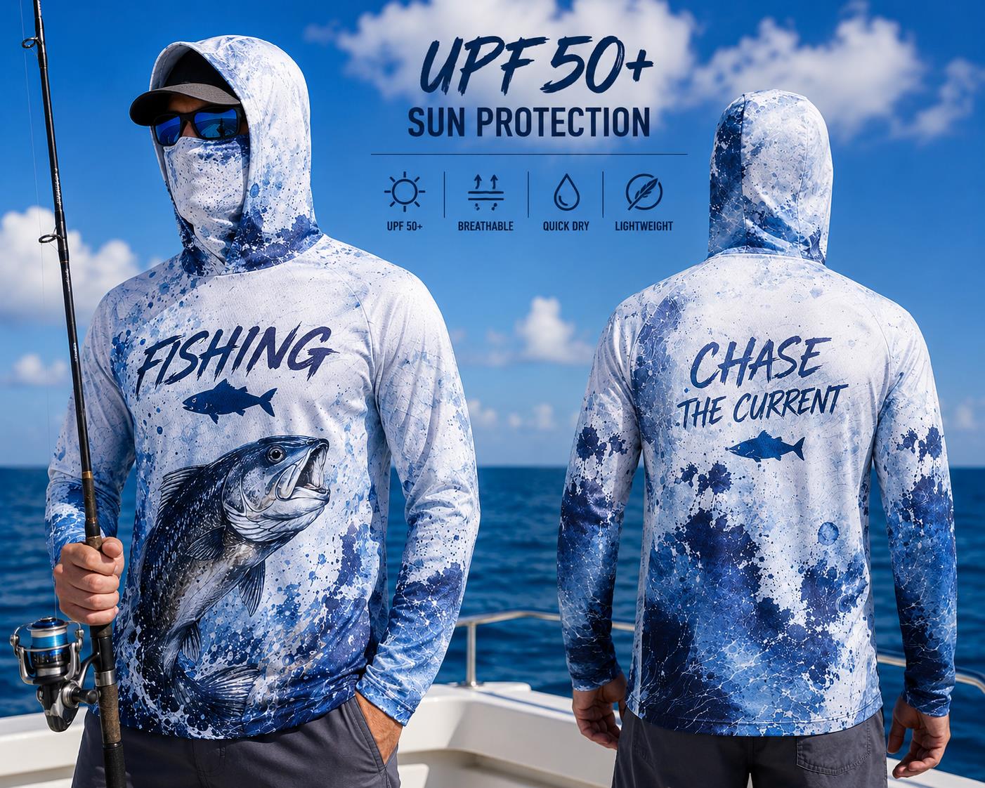 Fishing Hoodie Shirt Men Long  - Fishing Hoodie recensie en prijs