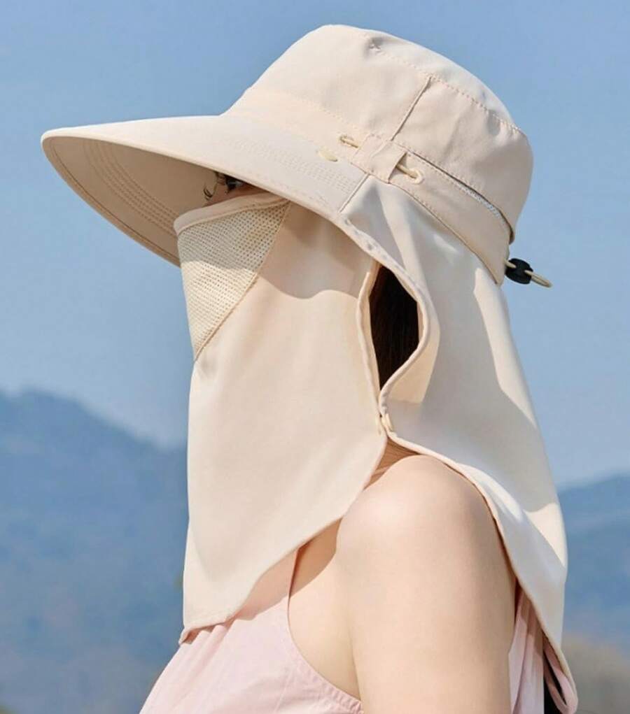 Women Wide Brim Sun Hat With F - Fishing Mask Sun Protection recensie en prijs