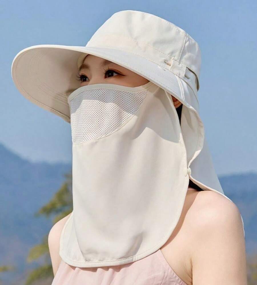 Women Wide Brim Sun Hat With F - Fishing Mask Sun Protection recensie en prijs